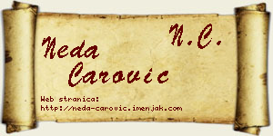 Neda Čarović vizit kartica